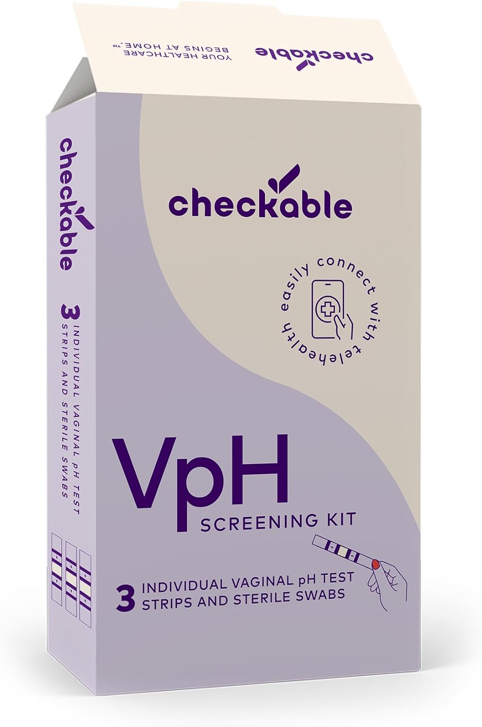 Quick Results, Vaginal pH Balance Screening Strip and Yeast Infection Treatment for Women - 3 Count