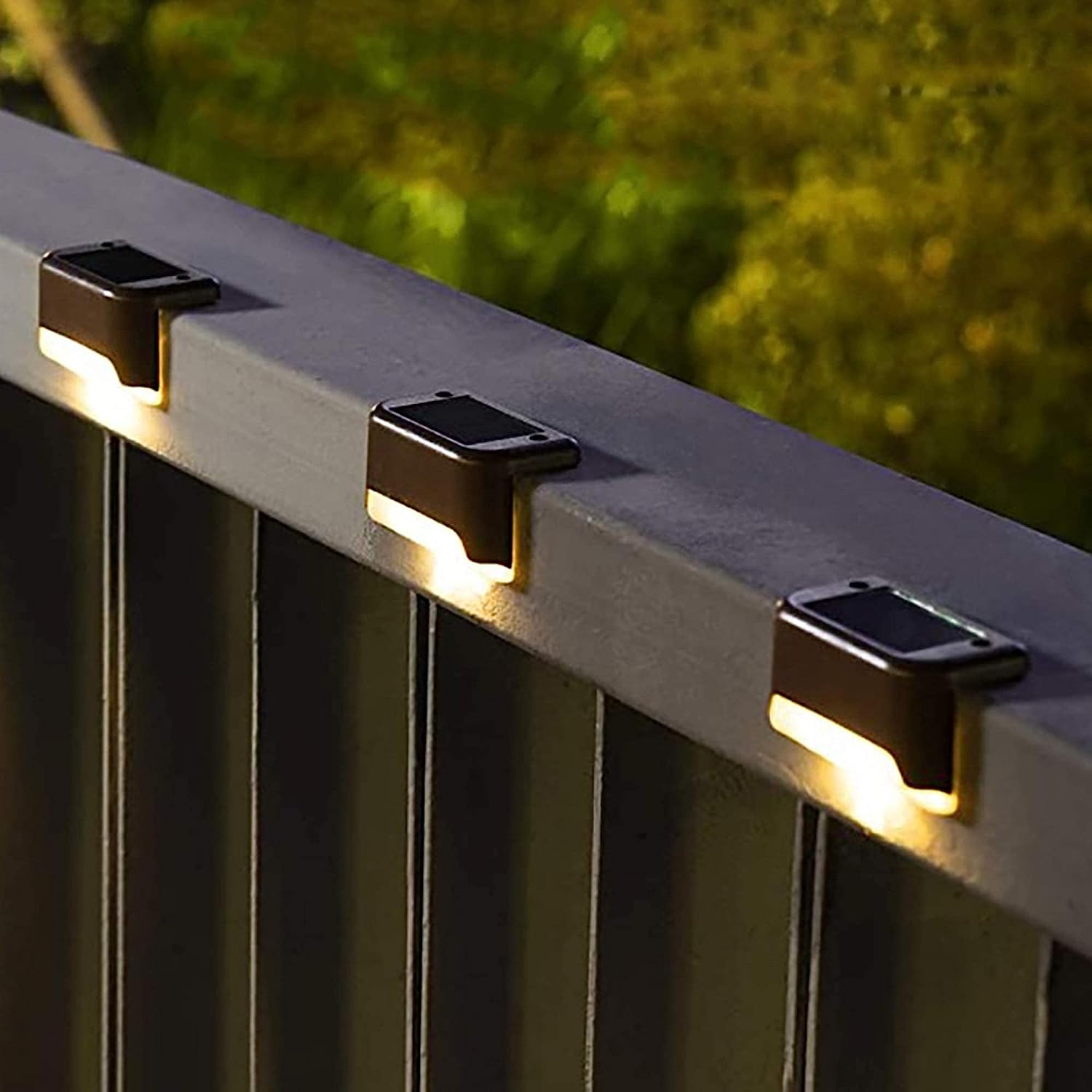 Solar Deck Lights Outdoor 16 Pack, Solar Step Lights Waterproof Led (Warm White)