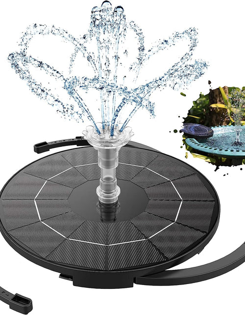 Load image into Gallery viewer, 3.5W Solar Fountain Pump for Water Feature Outdoor DIY Solar Bird Bath Fountain with Multiple Nozzles
