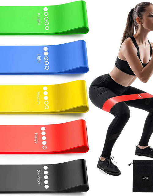 Load image into Gallery viewer, 5 Set of Stretch Bands for Booty Legs, Pilates Flexbands, Colorful
