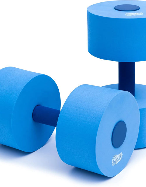 Load image into Gallery viewer, Sports High-Density EVA-Foam Dumbbell Set, Water Weight, Soft Padded, Blue
