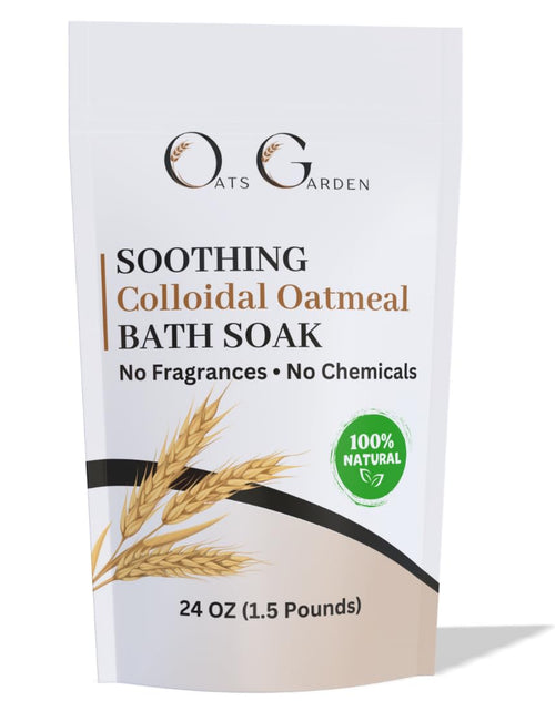 Load image into Gallery viewer, Soothing Oatmeal Bath Soak - Eczema, Psoriasis, Diaper Rash, Skin Irritations 24 oz - Oats Garden
