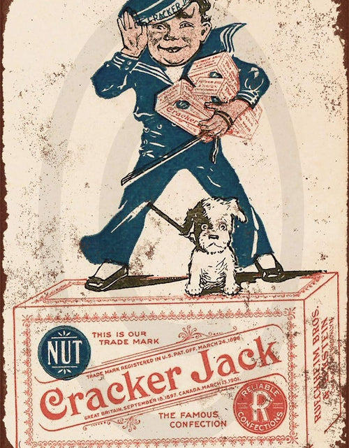 Load image into Gallery viewer, 1918 Cracker Jack Candy Vintage Look Tin Sign
