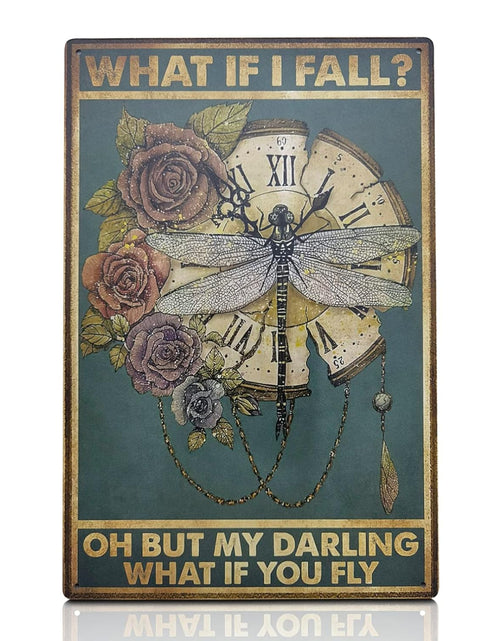 Load image into Gallery viewer, What If I Fall Metal Signs Vintage Wall Art Tin Sign
