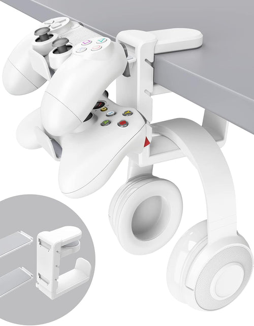 Load image into Gallery viewer, 3-in-1 PC Gaming Headset&amp;Controller Holder , White
