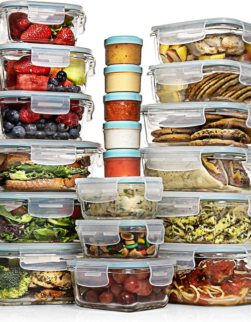 Load image into Gallery viewer, 35 Pc Set Glass Food Storage Containers with Lids - Meal Prep Airtight Bento Boxes BPA-Free
