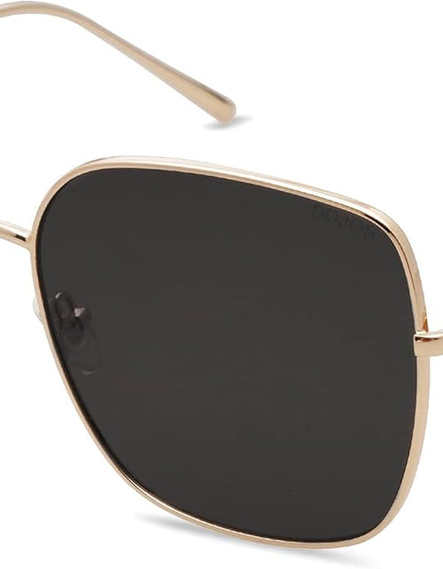 Load image into Gallery viewer, Trendy Oversized Square Metal Frame Sunglasses for Women Men Flat Mirrored Lens UV Protection, Gold Grey
