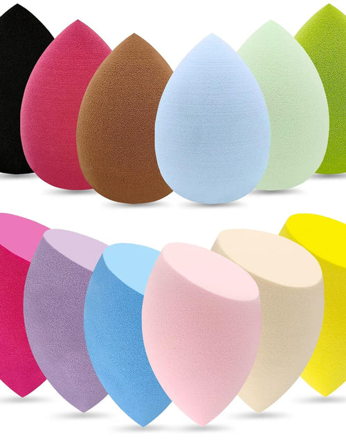 Load image into Gallery viewer, 12 Pieces Professional Makeup Sponge Set,Latex Free Flawless Soft Setting Face Puffs
