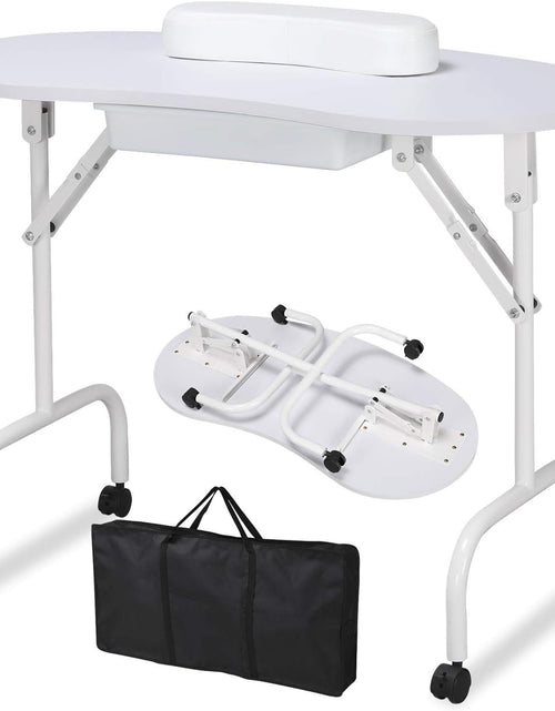 Load image into Gallery viewer, Manicure Nail Table Station - Foldable
