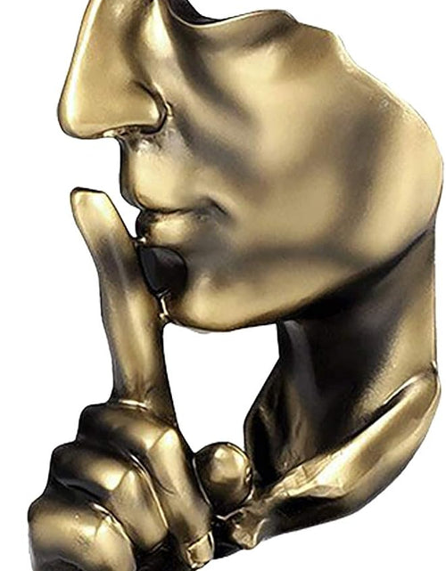 Load image into Gallery viewer, Thinker Statue, Silence is Gold Abstract Art Figurine, Modern Home Resin Sculptures Decorative
