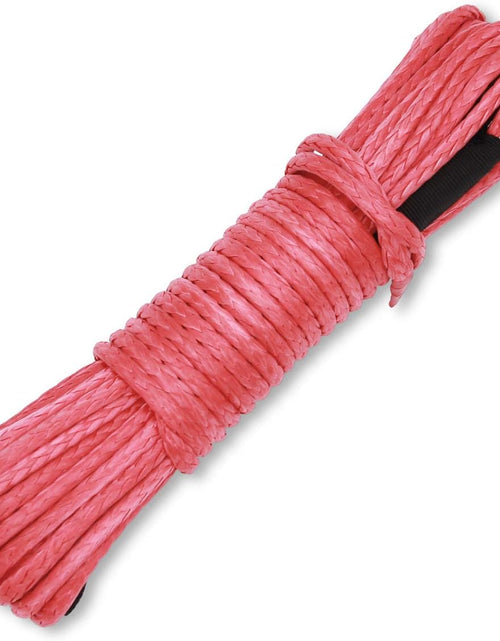 Load image into Gallery viewer, 3/16&quot; x 50&#39; 7000LBs Synthetic Winch Line Cable Rope with Black Protecing Sleeve for ATV UTV (Red)
