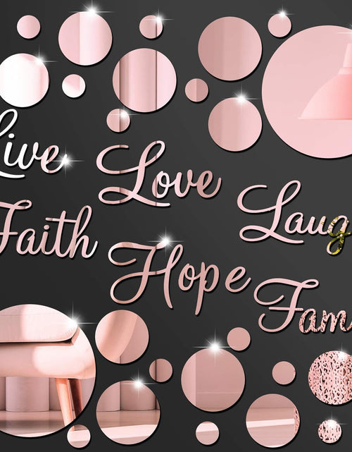 Load image into Gallery viewer, 3D Acrylic Mirror Wall Decor Stickers DIY Faith Live Laugh Hope Love Family
