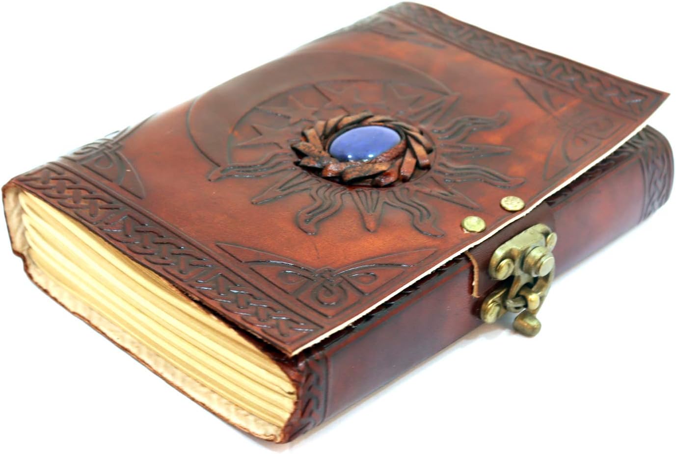 Sun & Moon Leather Bound Writing Journal | 5"x7" inches