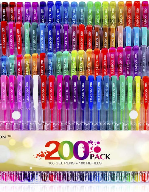 Load image into Gallery viewer, 200 Pack Gel Pen with Case Coloring Books and 100 Refills for Drawing Painting Writing
