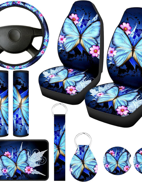 Load image into Gallery viewer, 10Pcs Car Seat Cover For Women Butterfly Car Accessories Women Bright Style.
