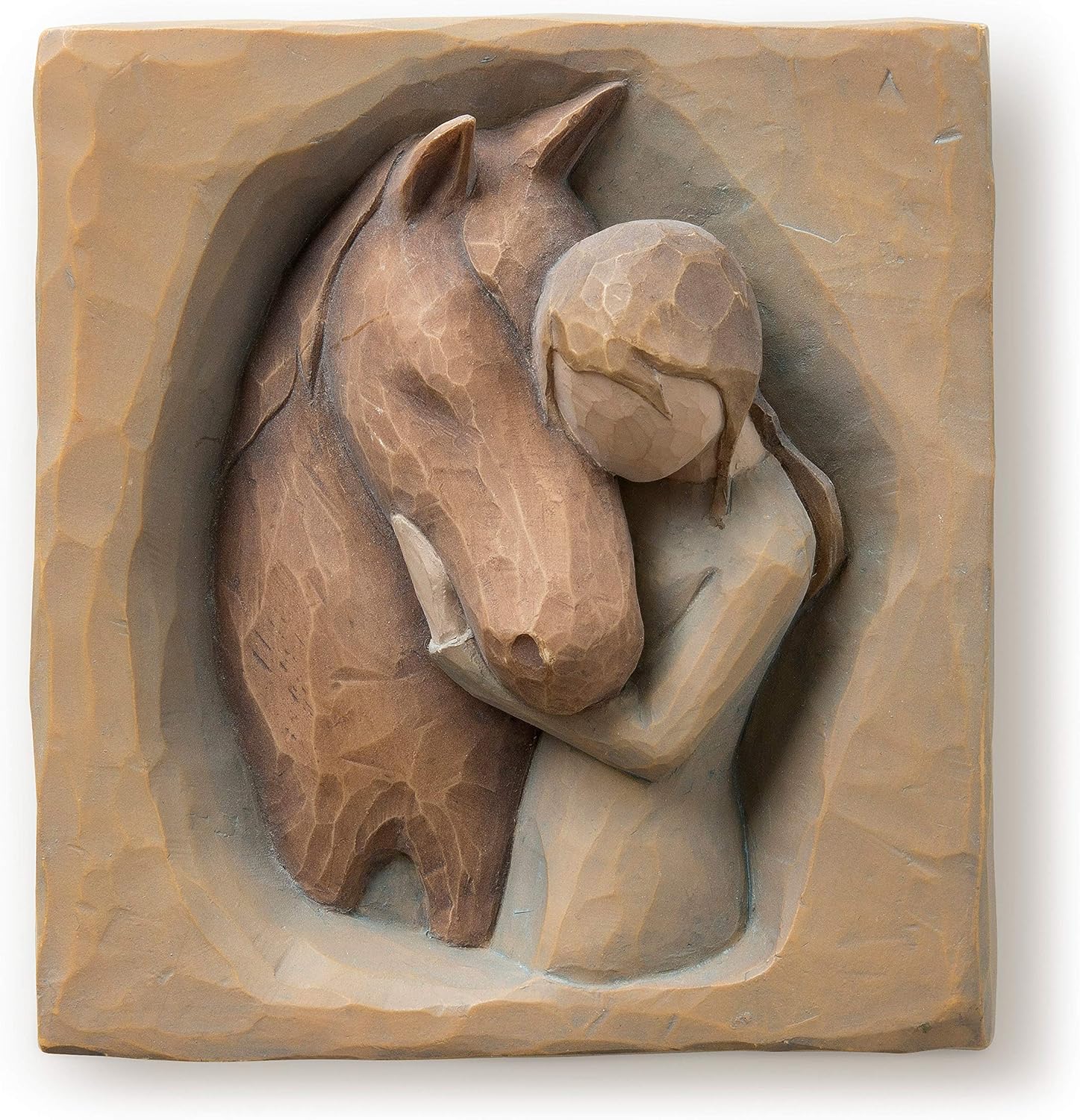 Willow Tree Quiet Strength Plaque, Sculpted Hand-Painted bas Relief