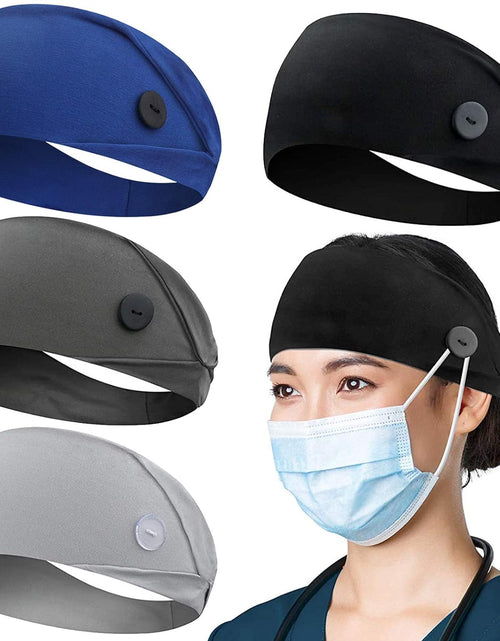 Load image into Gallery viewer, 4 PACK Nurses Headbands Non Slip Elastic Ear Protection for Women/Men
