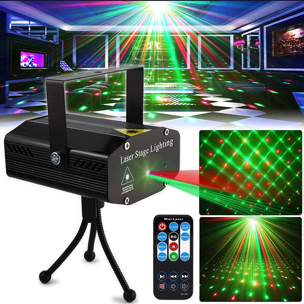 Party Lights | Disco DJ Lights Rave Stage Lighting Projector Effect Sound Activated Flash Strobe