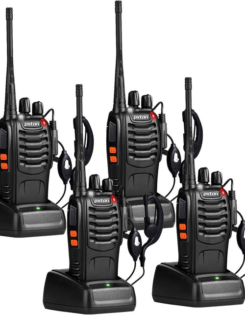 Load image into Gallery viewer, 4 Pack Two Way Radio, Portable Walkie Talkie w/ Earpiece and Flashlight
