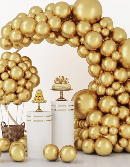 Load image into Gallery viewer, 129pcs Metallic Gold Balloons Latex Balloons Different Sizes 18 12 10 5 Inch Party Balloon Kit, Gold
