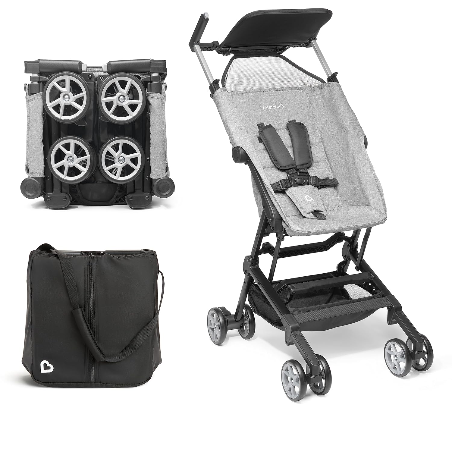 Ultra Compact Lightweight Travel Stroller for Babies & Toddlers, Grey