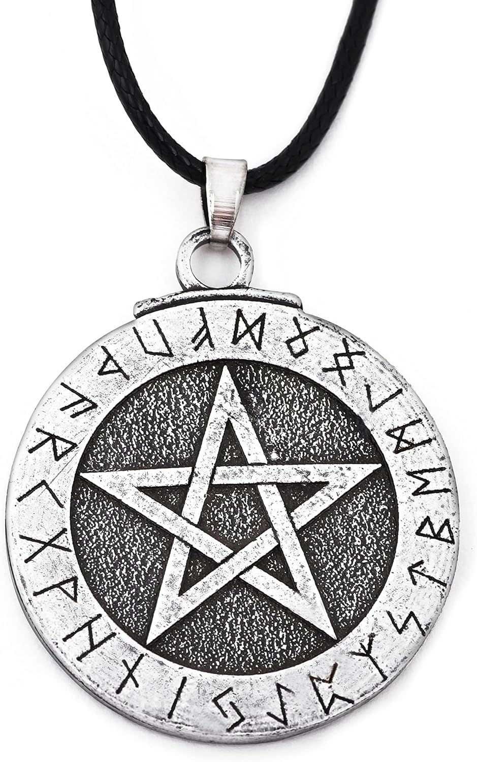 Viking Norse Symbol Rune Circle Charm Amulet Pendant, Viking Jewelry Gift for Men and Women