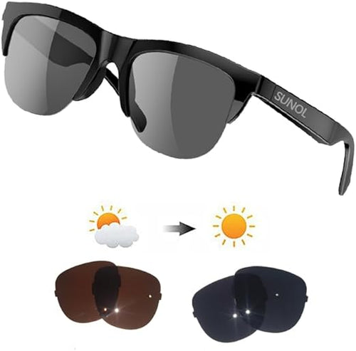 Load image into Gallery viewer, Smart Glasses Wireless Bluetooth Sunglasses Open Ear Music&amp;Hands-Free Calling, Dual Polarized Lenses
