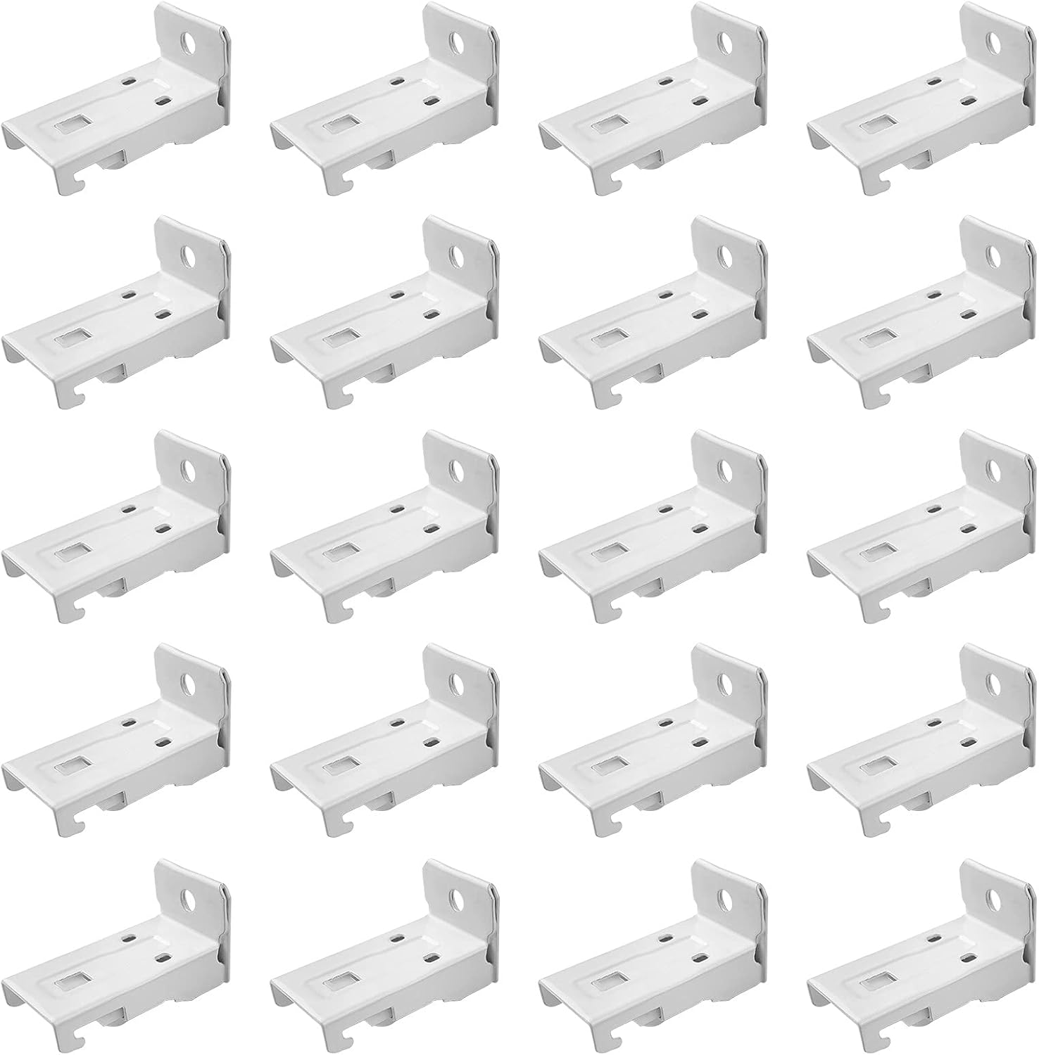 Wall Mount Brackets for Flexible Curtain Track, Bendable Curtain Track Wall Mounting Hardware (20 PCS)