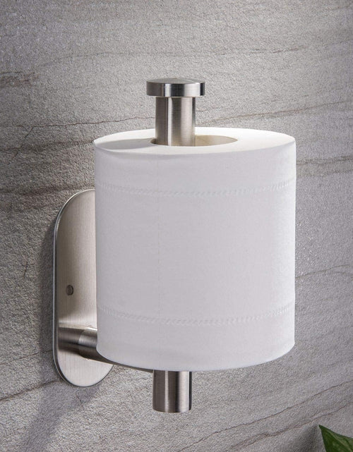 Load image into Gallery viewer, Toilet Paper Holder Self Adhesive - Adhesive Toilet Roll Holder no Drilling for Bathroom Stainless Steel Brushed
