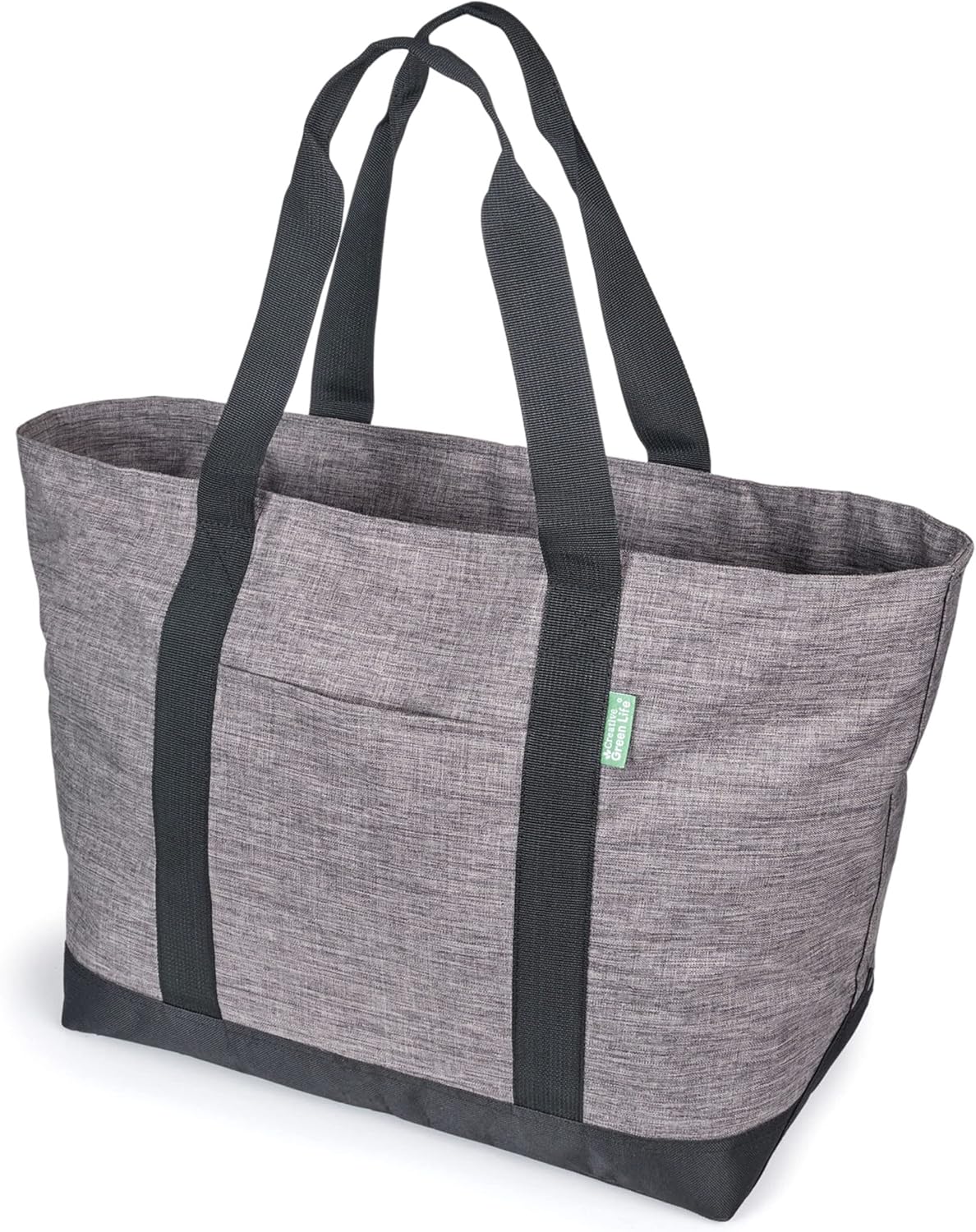 xtra Large Tote Bag for Women or Men with Zipper, Everyday Bag for Work, Travel Bag, Gym Bag, Grey