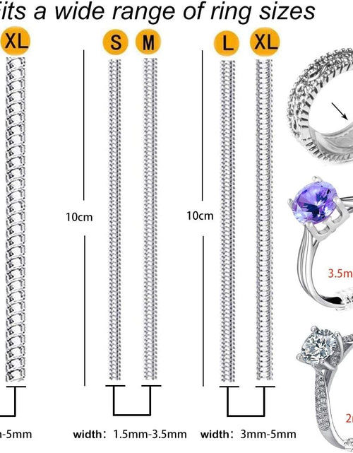 Load image into Gallery viewer, Ring Size Adjuster for Loose Rings, Invisible Ring Guards - 6 Sizes Fitter, Resizer Fit Almost Any Size Rings
