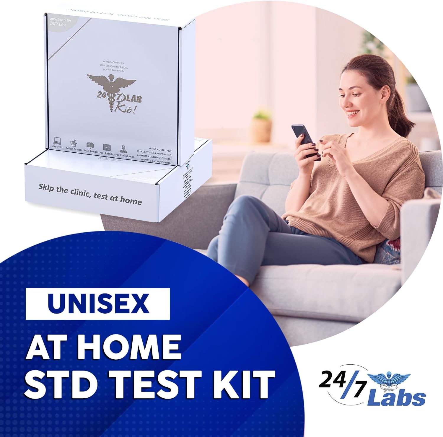 STD Testing Kit for Men and Women Chlamydia and Gonorrhea Screening Discreet and Accurate Results