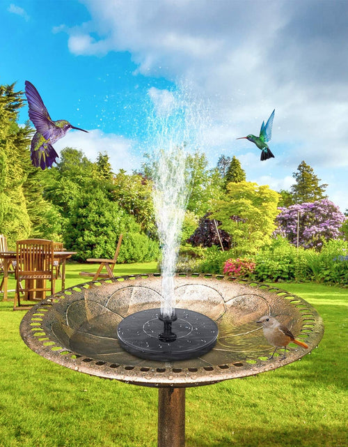 Load image into Gallery viewer, Solar Bird Bath Fountain Pump, Upgrade 1.4W Solar Fountain with 6 Nozzle
