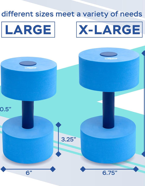 Load image into Gallery viewer, Sports High-Density EVA-Foam Dumbbell Set, Water Weight, Soft Padded, Blue
