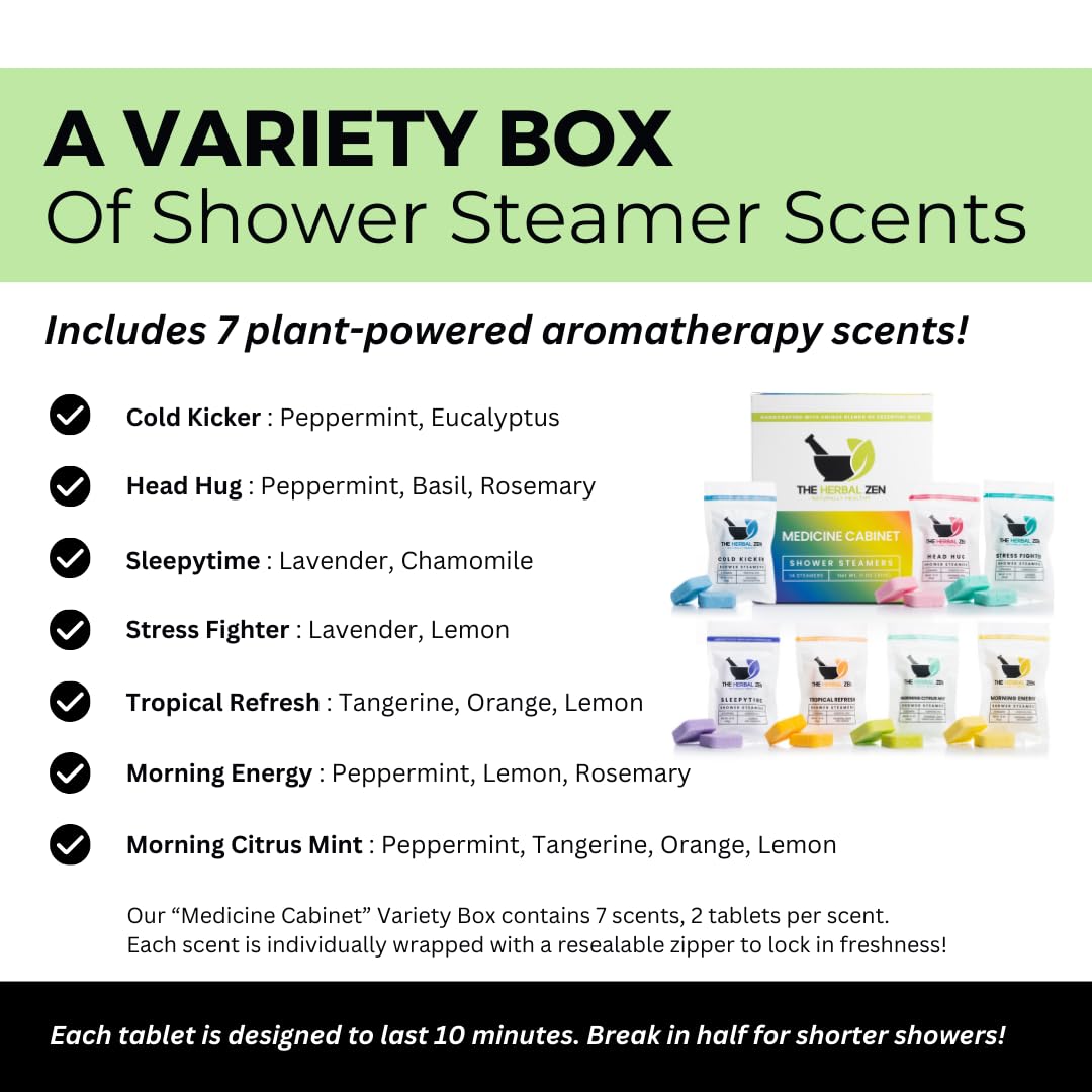 Variety Pack Shower Steamers with Essential Oils, Shower Bombs, Shower Tablets Aromatherapy, Birthday Gifts