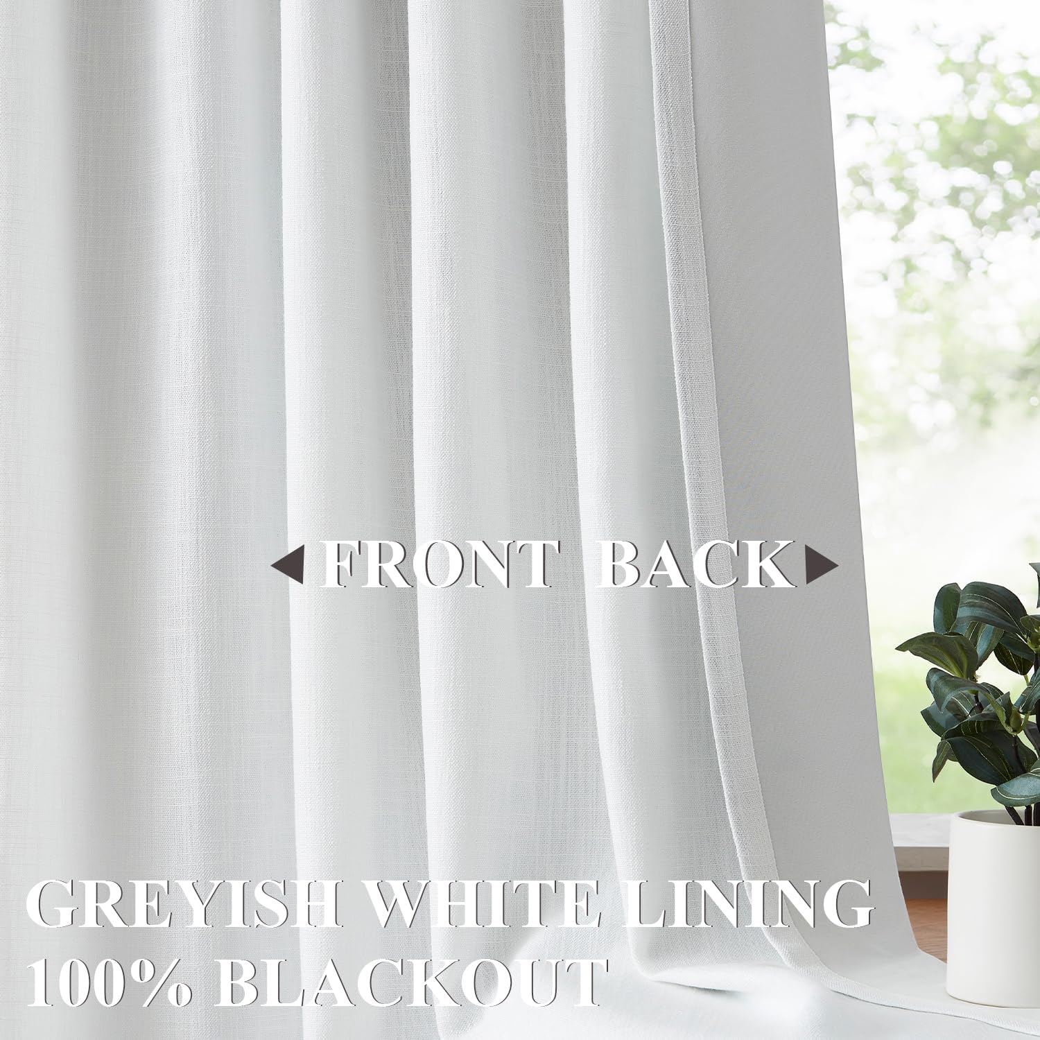 White Pinch Pleated Full Blackout Curtains Thermal Insulated Window Curtains, 2 Panel 40" Wx108 L