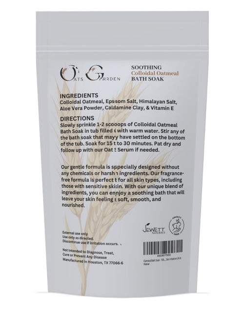 Load image into Gallery viewer, Soothing Oatmeal Bath Soak - Eczema, Psoriasis, Diaper Rash, Skin Irritations 24 oz - Oats Garden
