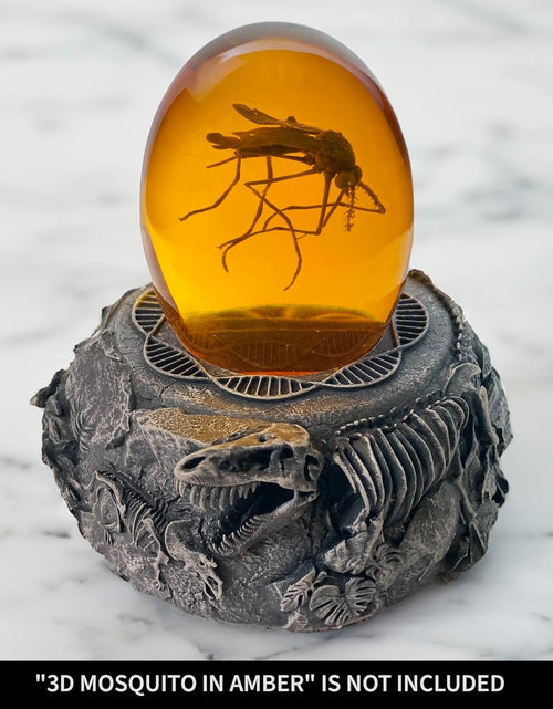 Load image into Gallery viewer, Jurassic Base Decor | Themed Paperweight | Resin Stand for Dinosaur Collectibles, Mosquito in Amber | Fossil Figurines Replica
