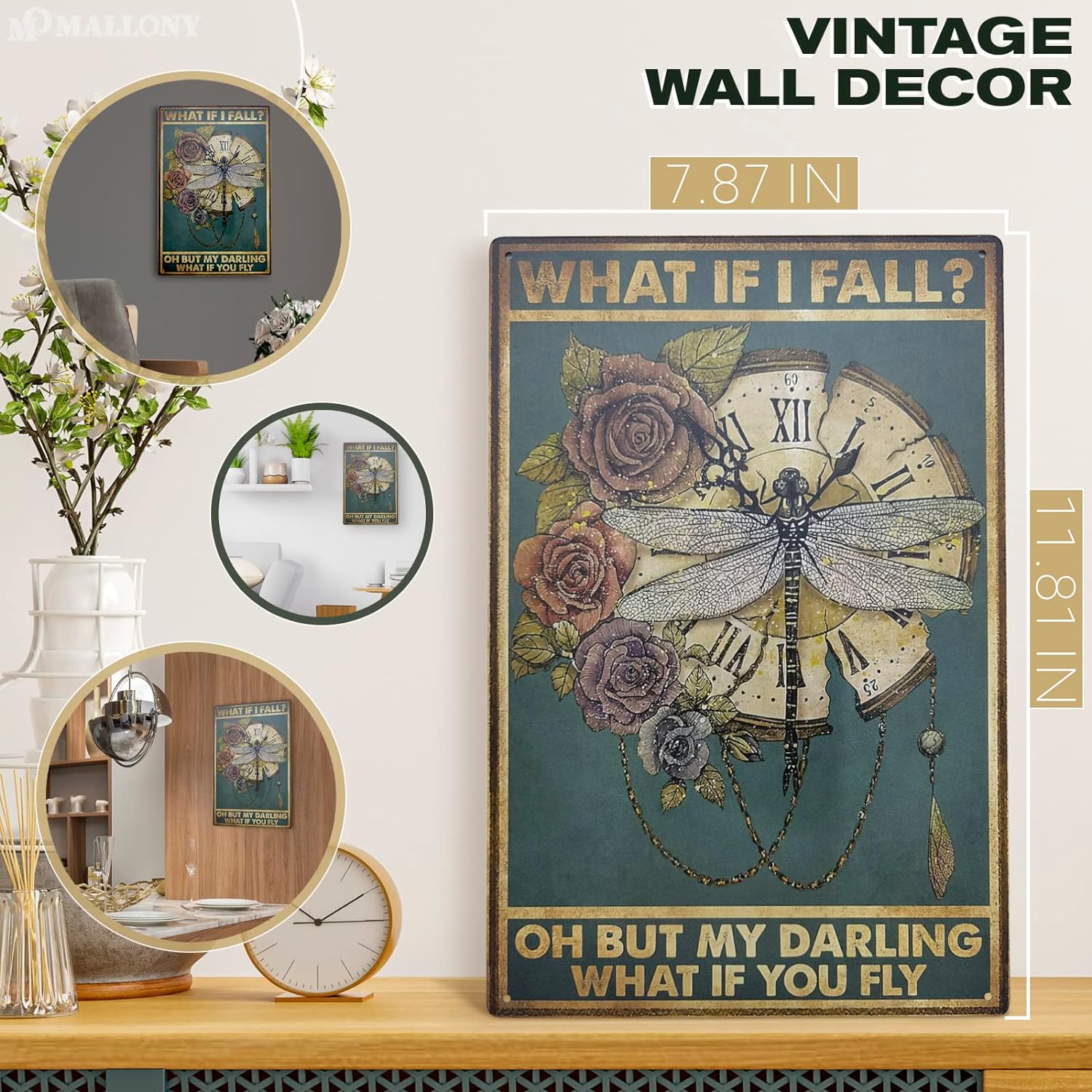 What If I Fall Metal Signs Vintage Wall Art Tin Sign