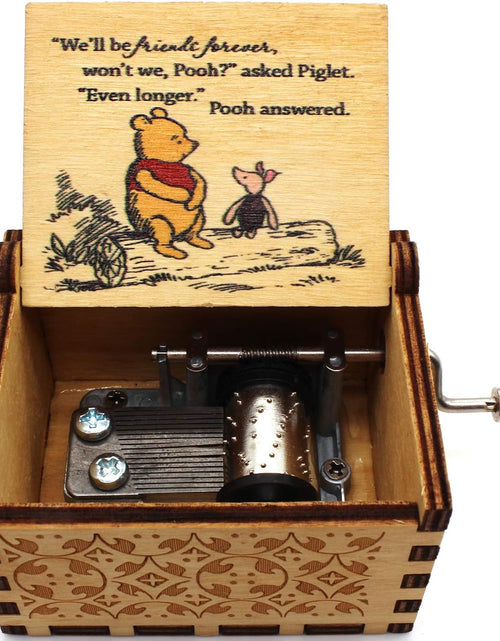 Load image into Gallery viewer, Wooden Music Box - The Pooh Saying Music Box - 1 Set
