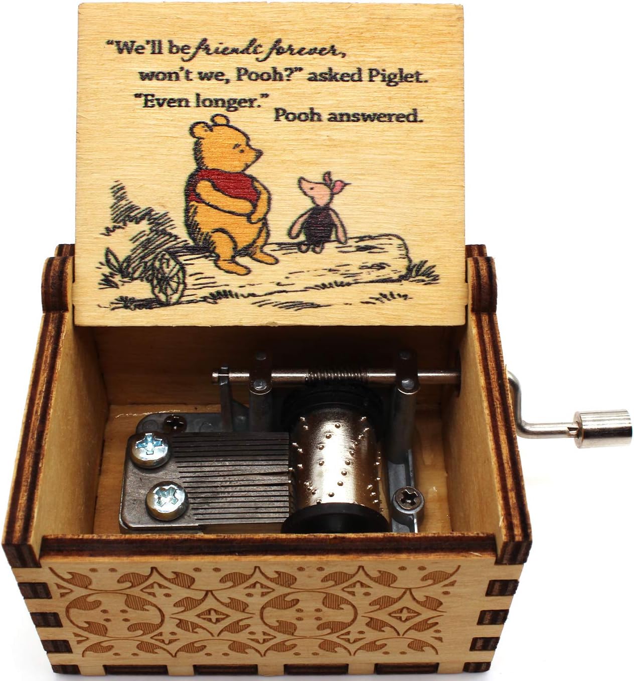 Wooden Music Box - The Pooh Saying Music Box - 1 Set