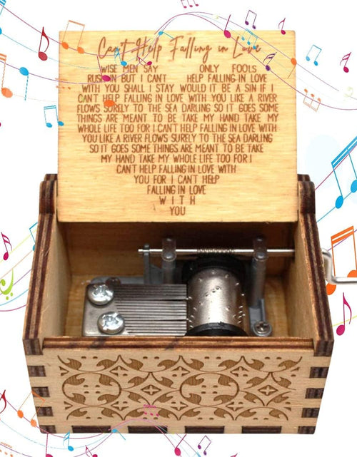 Load image into Gallery viewer, Wooden Music Boxes, Can’t Help Falling in Love Music Box
