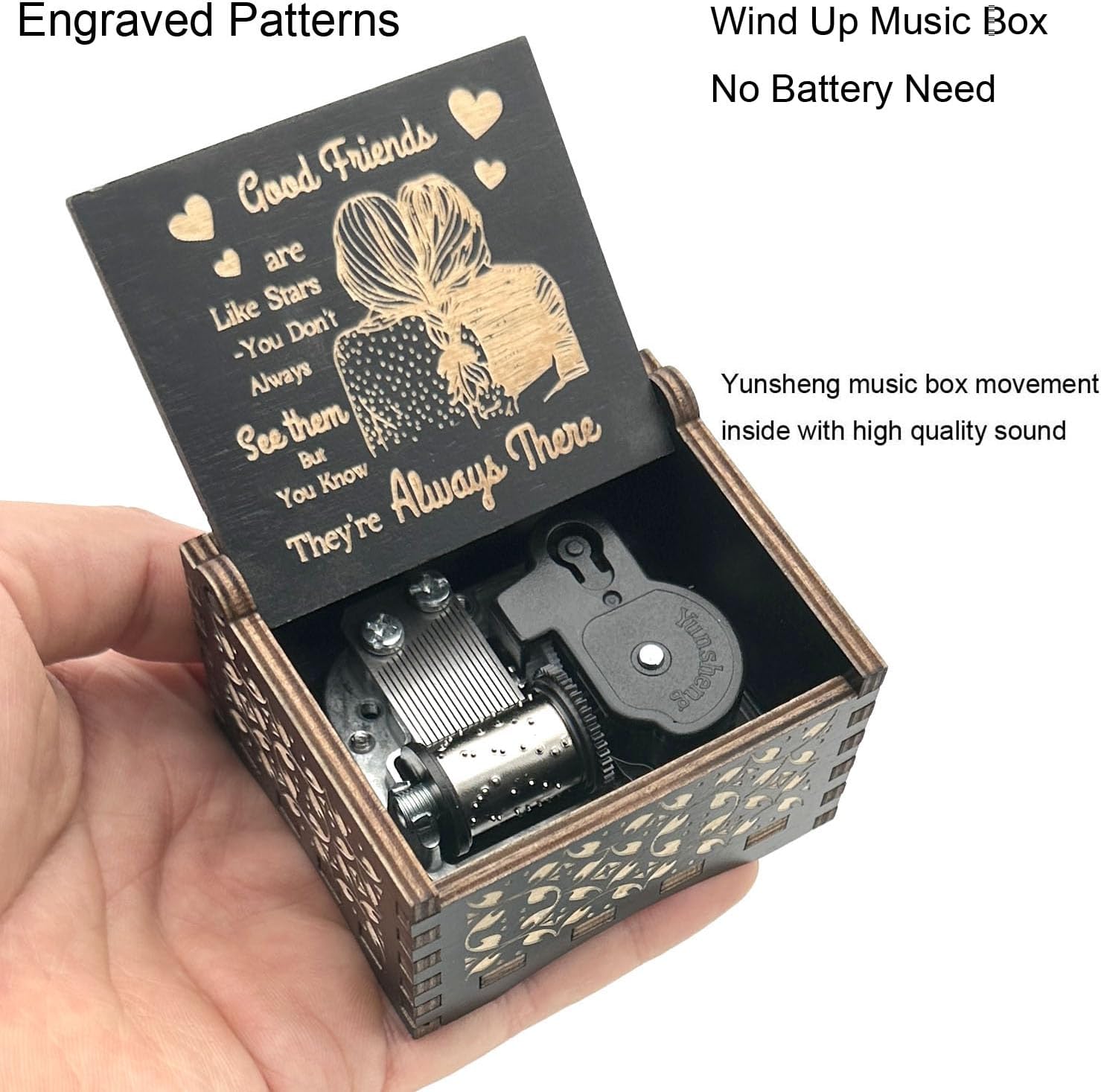 You are My Sunshine Wind Up Wooden Music Box