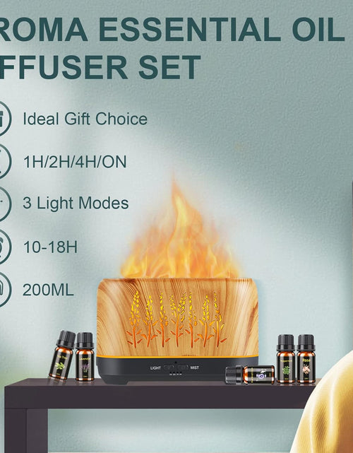 Load image into Gallery viewer, Ultrasonic Flame Oil Diffuser, Aromatherapy Diffuser for Essential Oils Large Room
