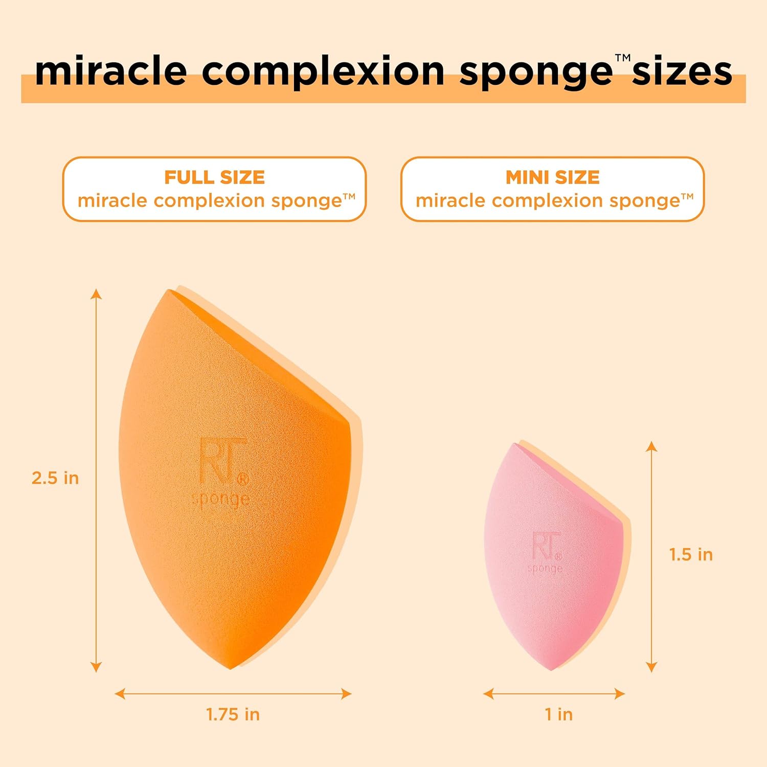 Mini Miracle Complexion Sponge 4 Pack, Small Makeup Blending Sponges