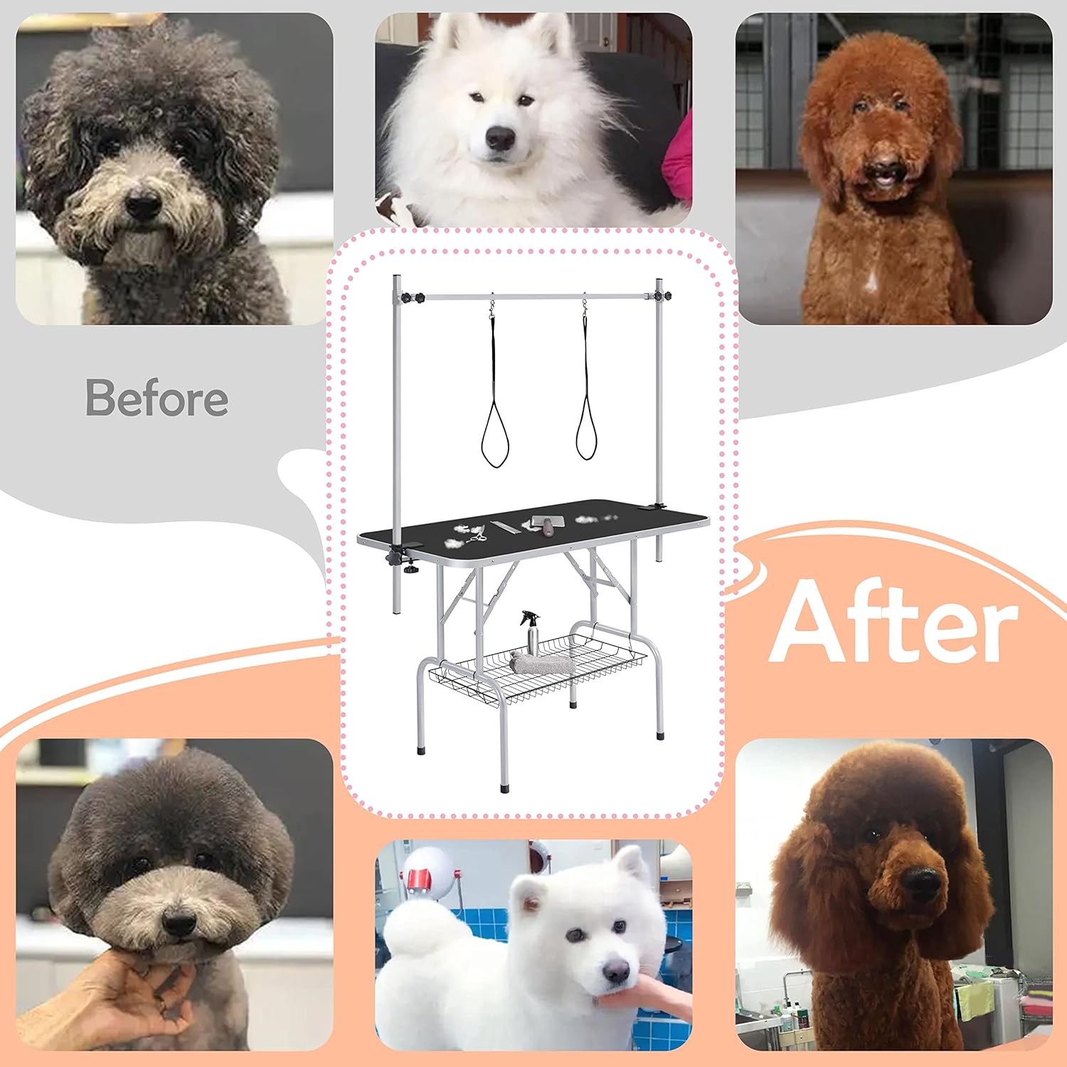 ️NEW Pet Grooming Table for Large Dogs Adjustable Height - Portable Trimming