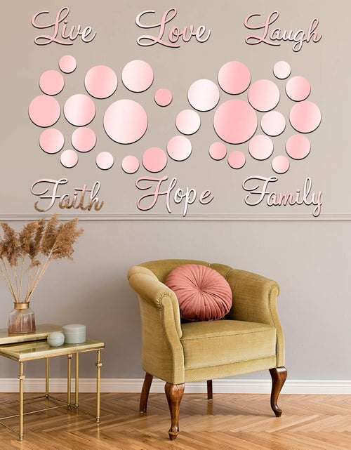 Load image into Gallery viewer, 3D Acrylic Mirror Wall Decor Stickers DIY Faith Live Laugh Hope Love Family
