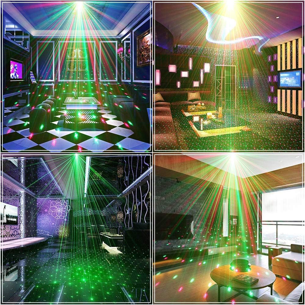 Party Lights | Disco DJ Lights Rave Stage Lighting Projector Effect Sound Activated Flash Strobe