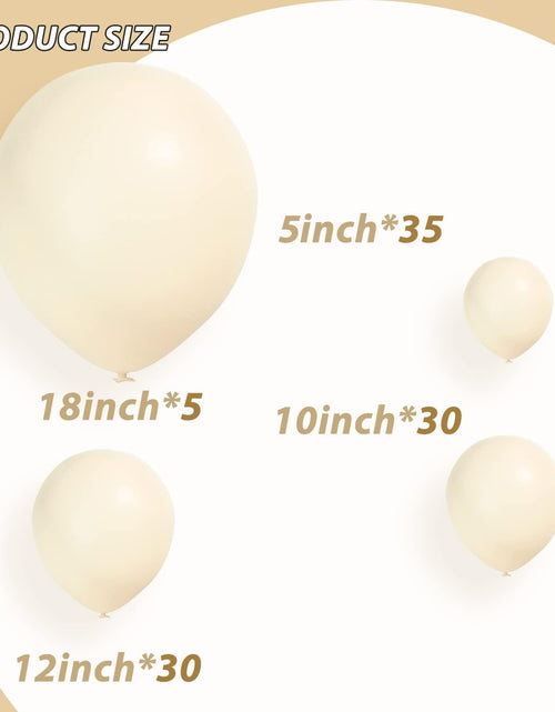 Load image into Gallery viewer, 100 Pack 18/12/10/5 Inch Cream White Balloons Different Sizes Matte White Latex Party Balloon, Sand White
