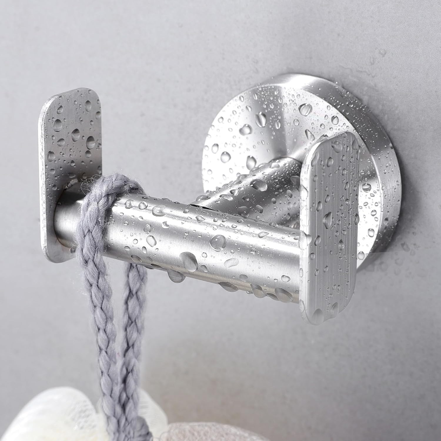 Towel Hooks/Coat Hook Wall Mounted - Bathroom Wall Hooks Stainless Steel Heavy Duty Towel Robe Clothes Closet Hooks, Silver